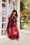 Nsr 891 Pure Fendy Silk Designer Anarkali Kurti With Sharara Dupatta Wholesale In India